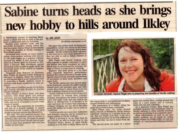 Ilkley Gazette article